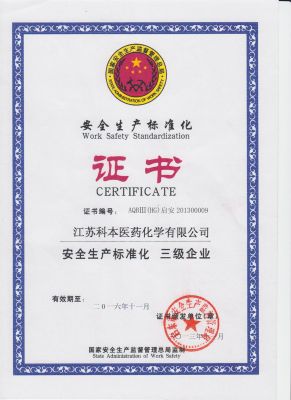 安全標(biāo)準(zhǔn)化證書（新）